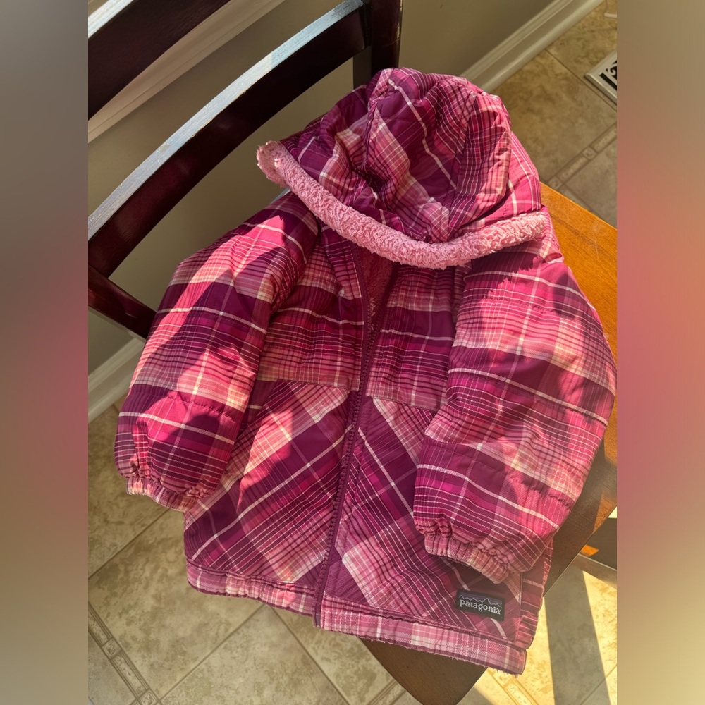 Pink Patagonia puffer coat Reversible 3T toddler girls winter